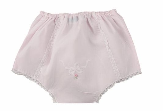Feltman Pink Vintage Bow Diaper Cover