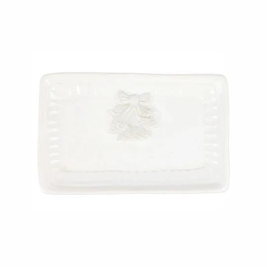 Pietra Natale Wreath Rectangle Tray