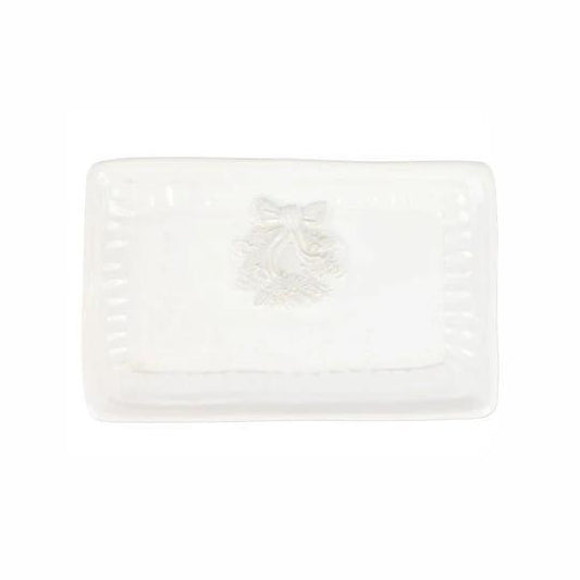 Pietra Natale Wreath Rectangle Tray