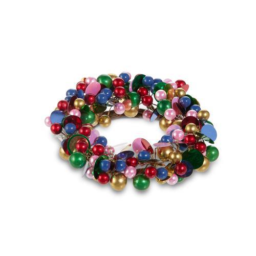 Bright Bead Mini Wreath/Candle Ring 6"