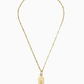 Dainty Gold Bar Cross Necklace