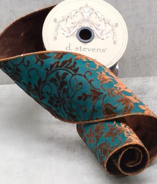 4" Dark Teal Acanthus