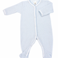 Paty Knit Blue Solid Color Footie
