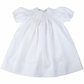 White Pearl Flower Bishop Dress