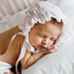 Girls Newborn Smocked Lace Bonnet