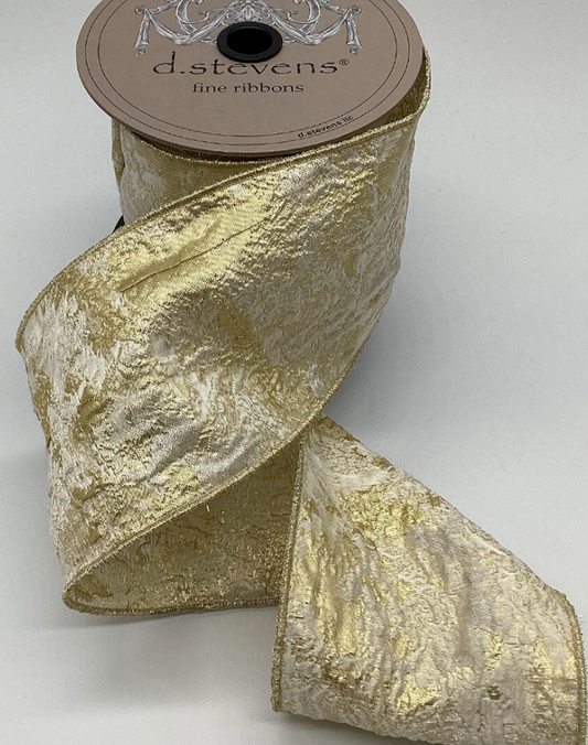 4" Ivory Jacquard Ribbon