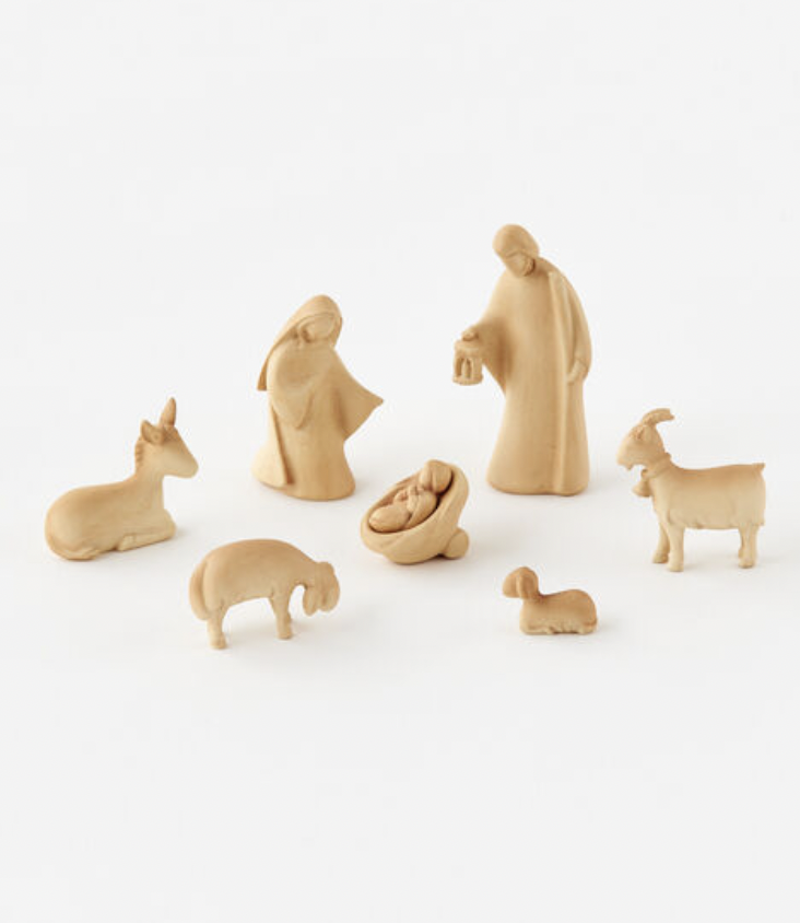 Faux Wood Nativity Set