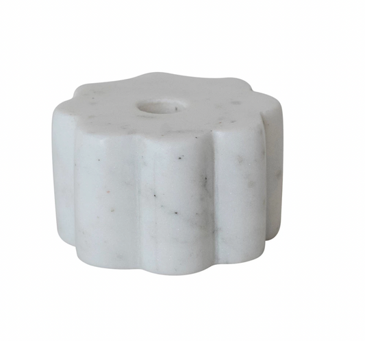 Marble Scalloped Taper Holder
