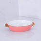 Salmon Ceramic Small Oval Baker