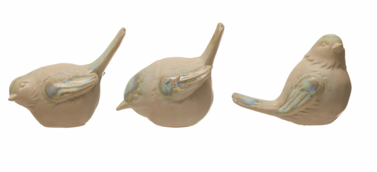 Stoneware Bird with Glaze
