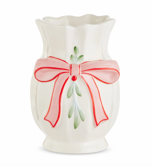 Bow and Mistletoe Vase