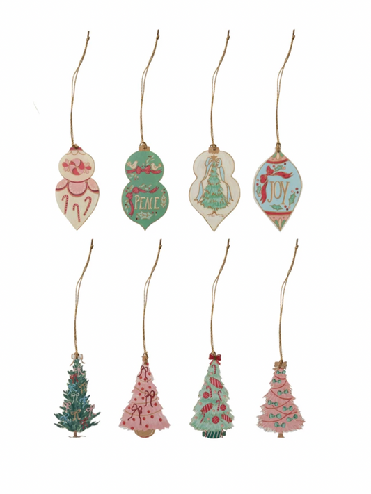 S/8 Christmas Tree & Ornament Gift Tags