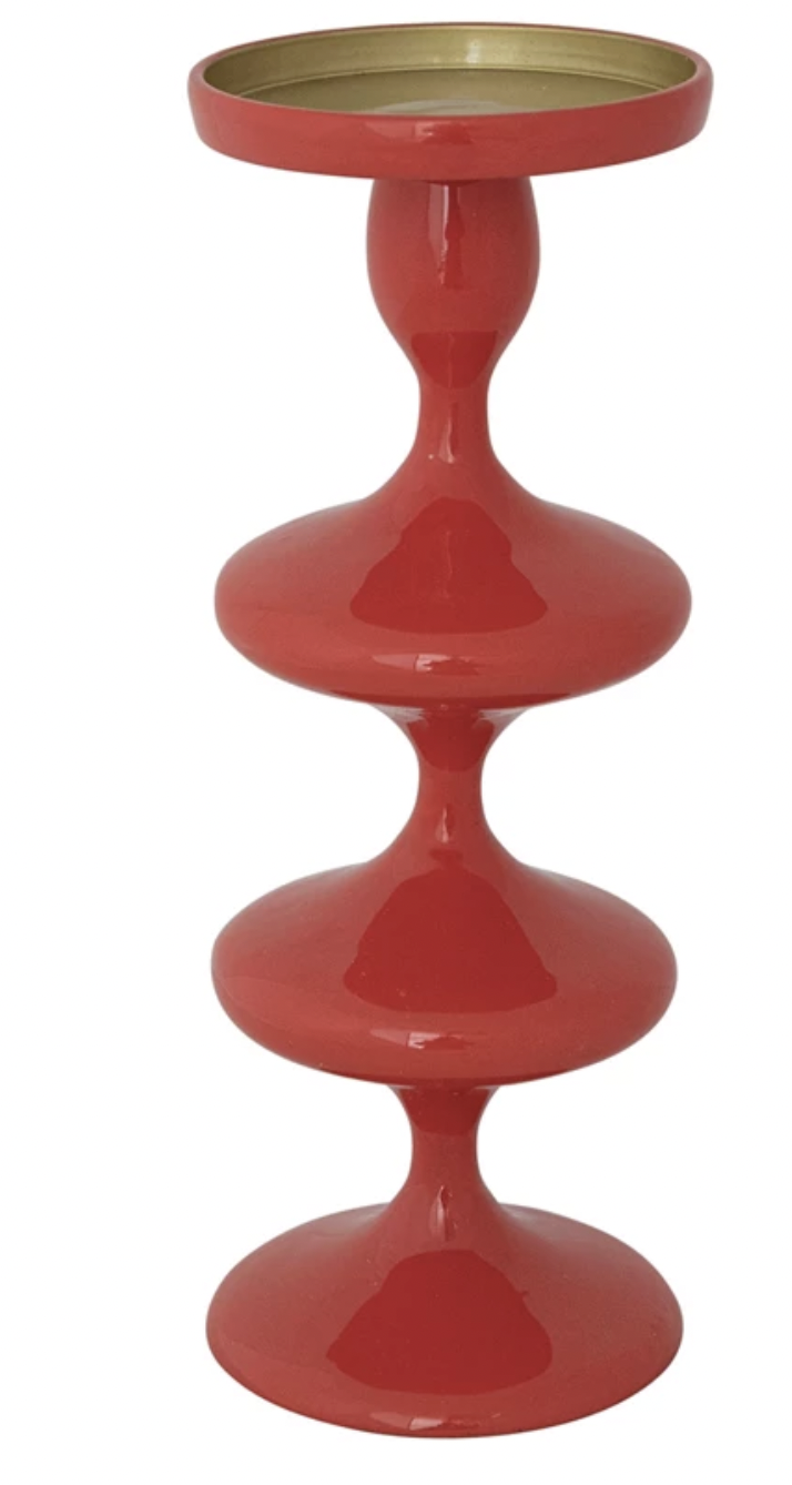 Enameled Aluminum Candle Holder