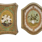 Wall Décor w/ Flowers in Vase, Antique Gold Finish & Multi Color, 2 Styles