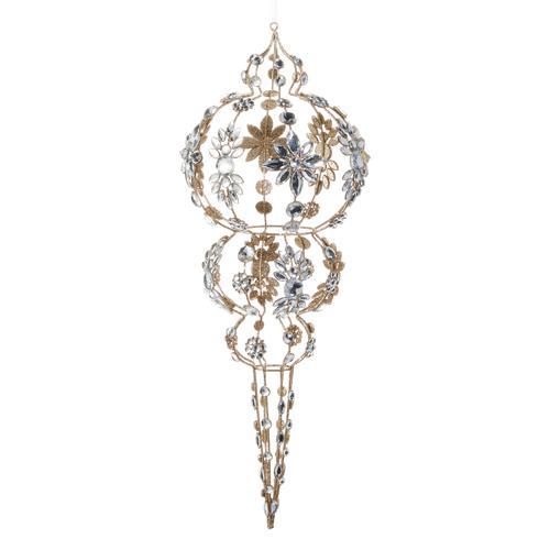 Champagne & Clear Jeweled Finial