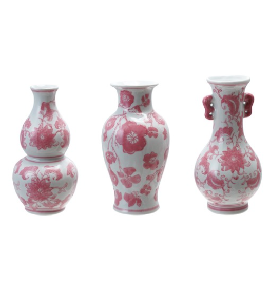 Pink Floral Vase