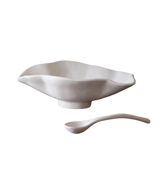Vida Nube Small Oval Bowl with Spoon