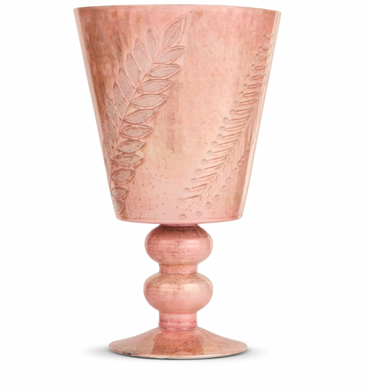 Antique LG Rose Footed Vase