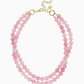 Double Strand Pink Jade Necklace