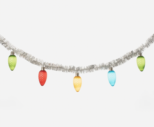 Pinecone Garland Lit with Adapter