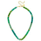 Jade Green Gold Bead Necklace