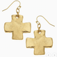 Gold Cross Earrings