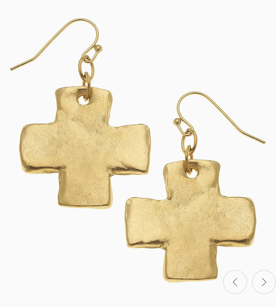 Gold Cross Earrings