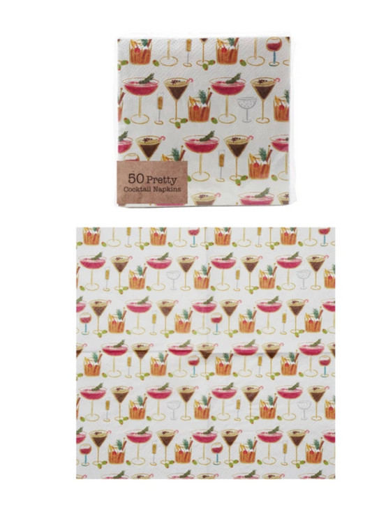 Cocktail Pattern Cocktail Napkins