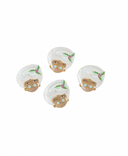 Brown Mrs. Papa Noel Plate