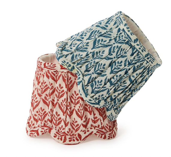 Scalloped Floral Fabric Lampshade