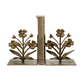 Gold Flower Bookends S/2