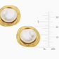 Gold Pearl Pierced Earrings