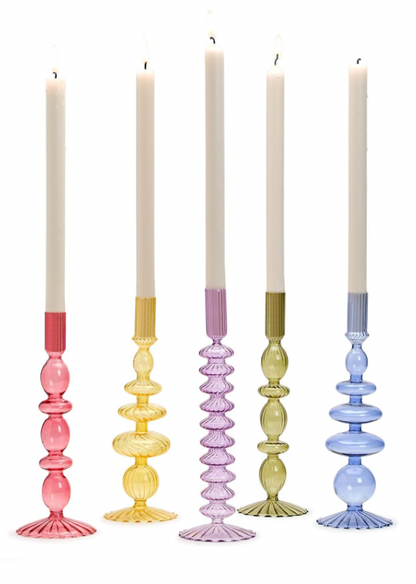 Hand-Blown Tapered Candle Holder