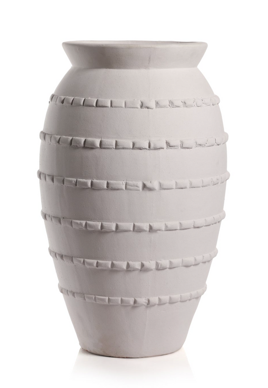 Santorini Natural Vase White