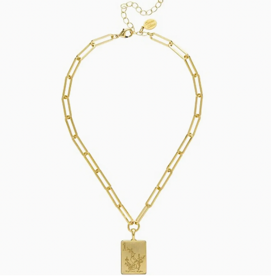 1 Bam Bird Mahjong Tile Paperclip Necklace