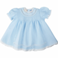 Blue Scalloped Trim Slip Dress