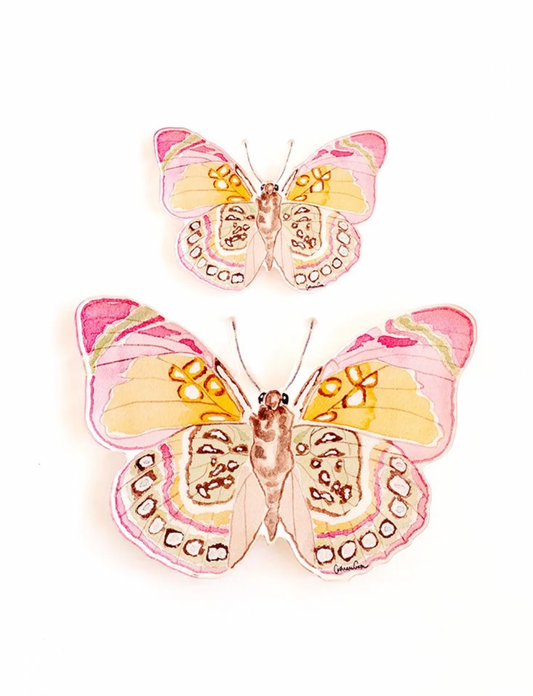 CC Pink and Green Acrylic Butterfly