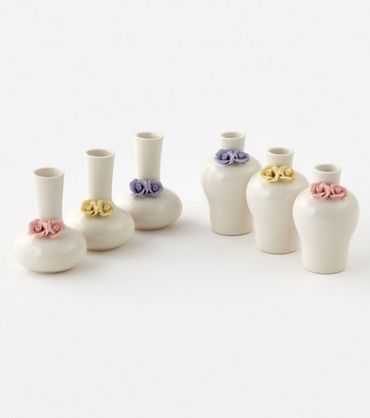 S/2 Porcelain Flower Vases