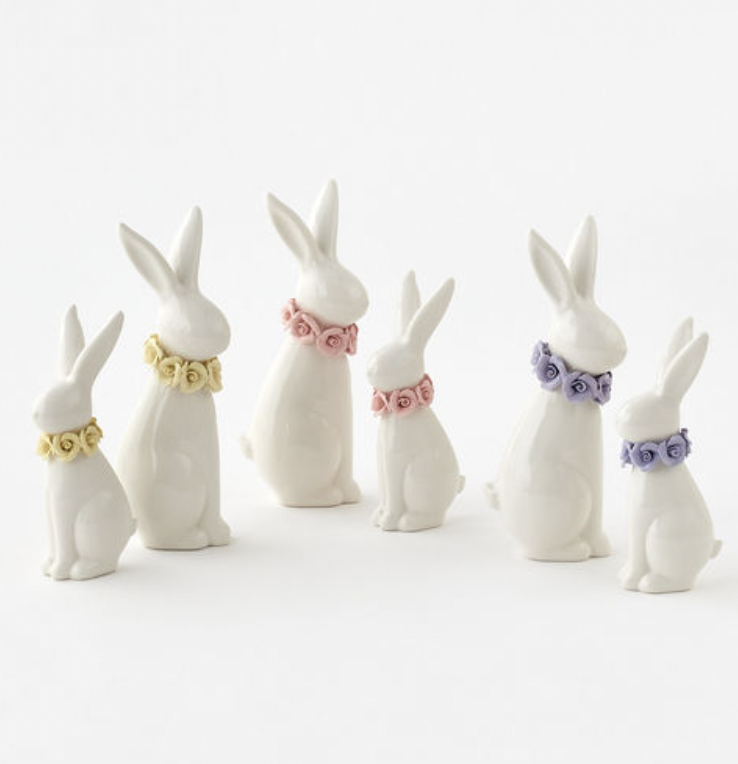 S/2 Porcelain Bunny Collar