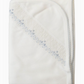 Blue Picot Smocked Baby Blanket