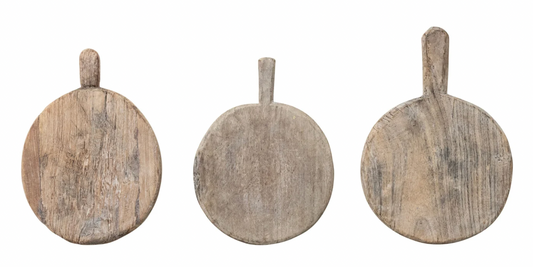 Found Decorative Wood Bread Board with Handle