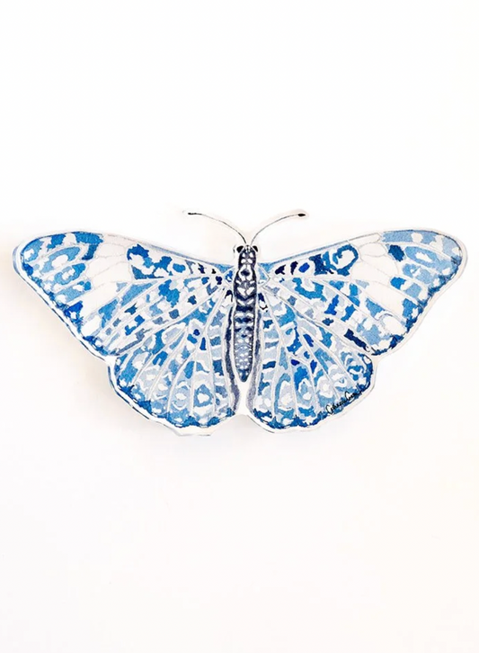 CC Blue Chinoiserie Acrylic Butterfly