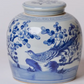 Blue and White Pheasant and Flower Ginger Jar