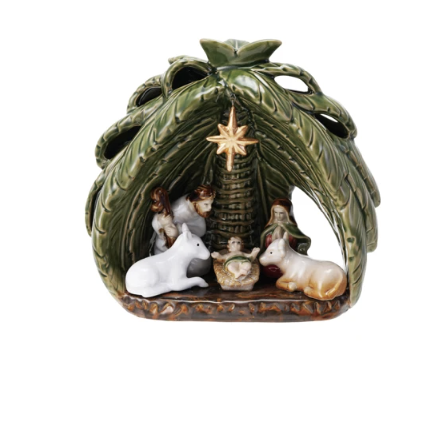 Stoneware Vintage Reproduction Nativity
