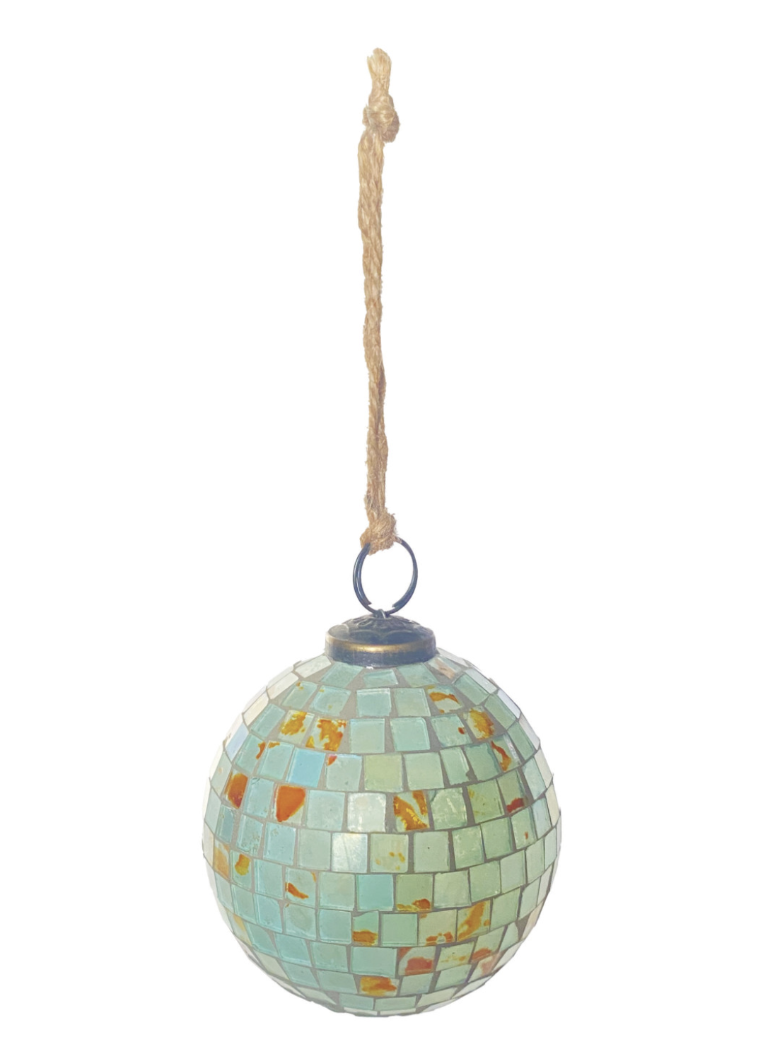 Glass Marbled Mosiac Ornament