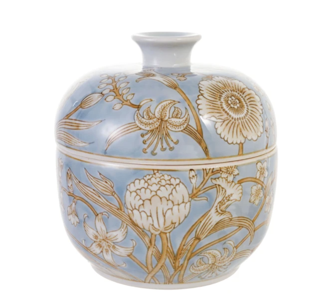Handpainted Stoneware Jar