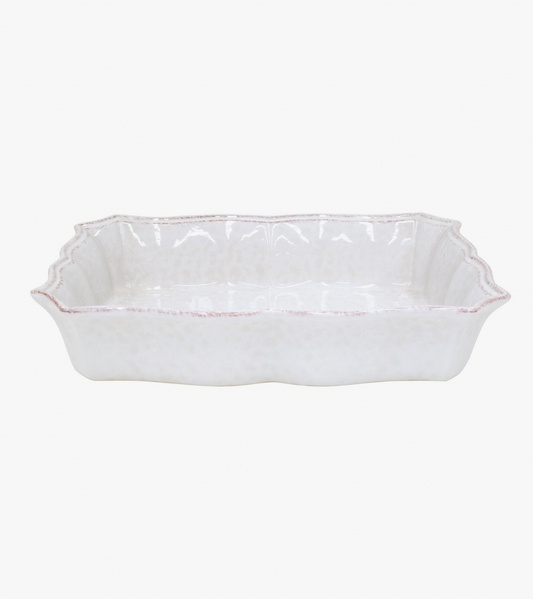 Large Rect Baker Impressions White