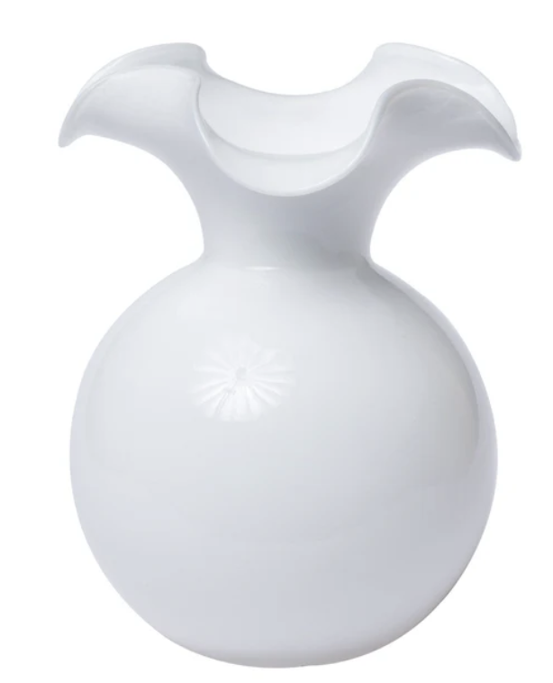 White Hibiscus Vase Large