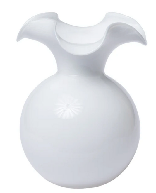 White Hibiscus Vase Large