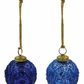 3" Blue Embossed Mercury Ball Ornament
